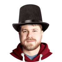 Thorben Grosser wear a magic hat