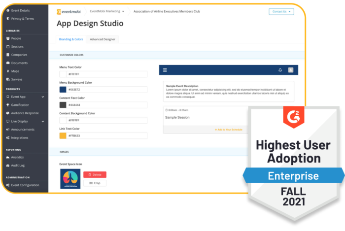 The EventMobi Experience Manager Design Studio The EventMobi Experience Manager Design Studio